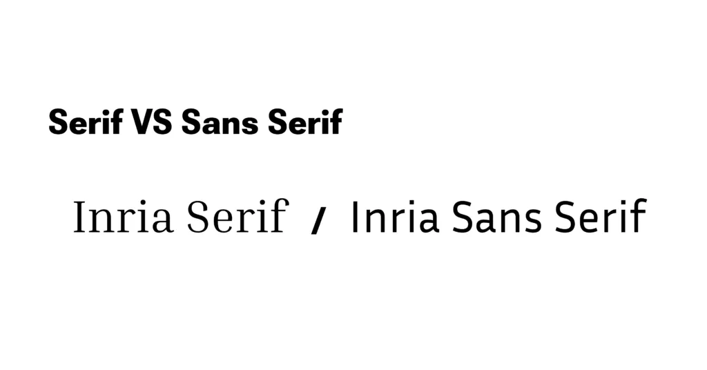 Gegenüberstellung der Schriftfamilien Serif und Sans Serif