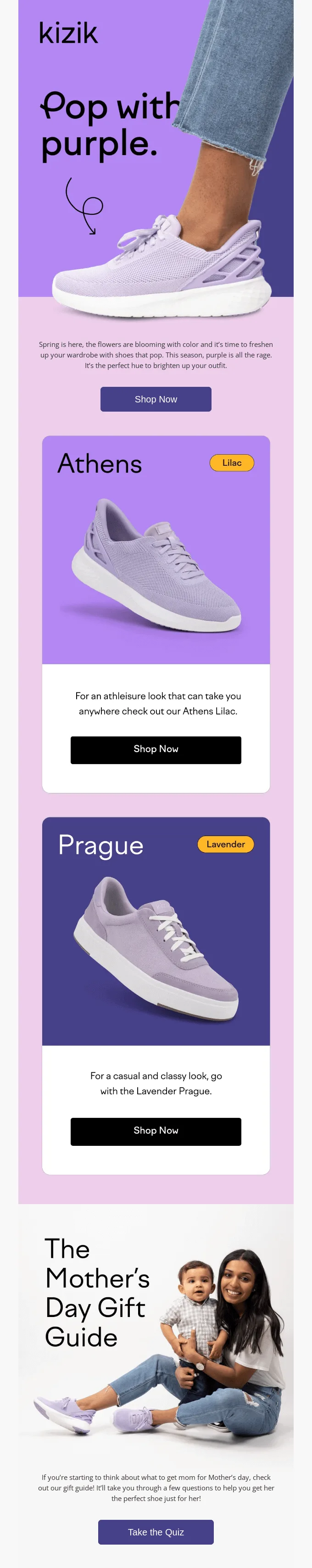 Kampagne von Kizik mit einer neuen Frühlingskollektion an Schuhen