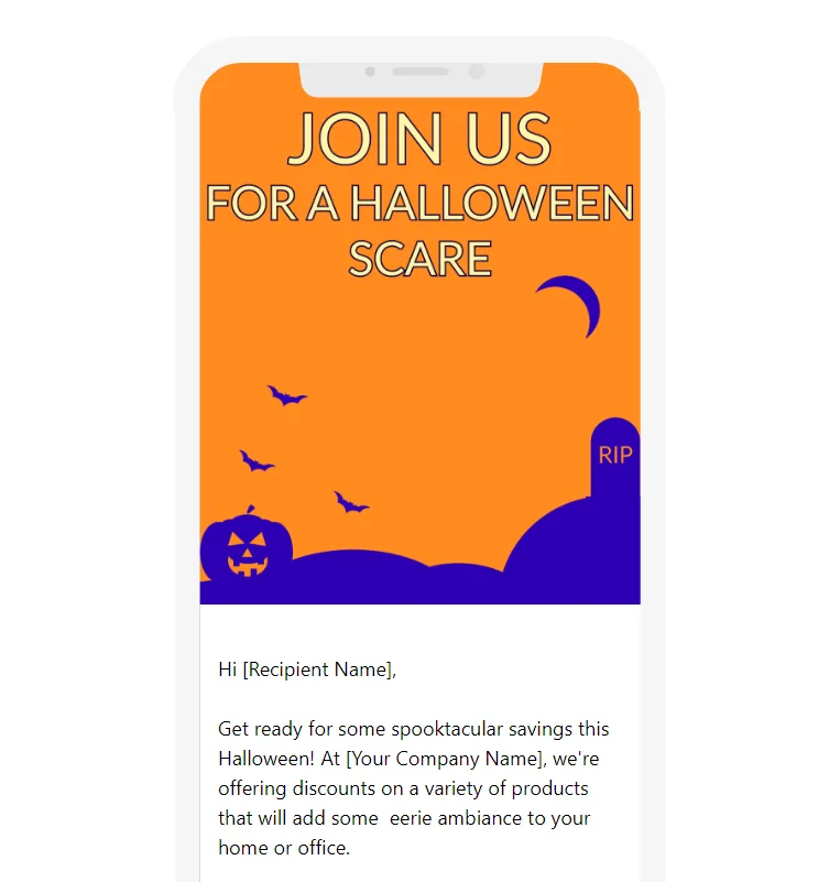 La versione mobile del modello di Halloween creato in Blocks