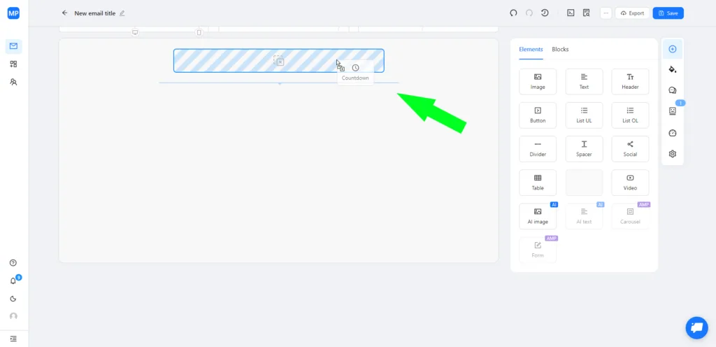 So fügen Sie ein Countdown-Timer-Element in eine E-Mail in Blocks ein