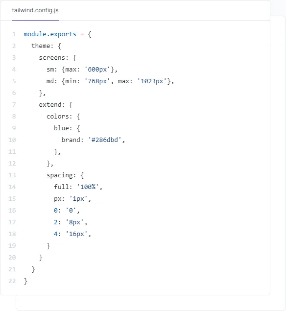 exemple de configuration Tailwind dans Maizzle