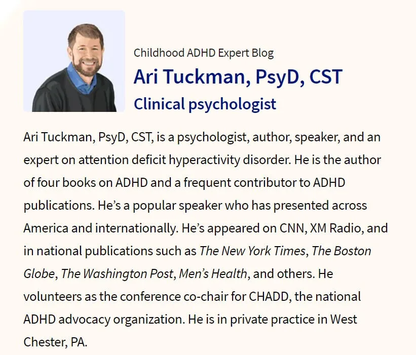 Author credentials on a medical blog