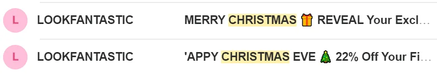 Christmas subject lines: Merry Christmas! 'Appy Christmas Eve
