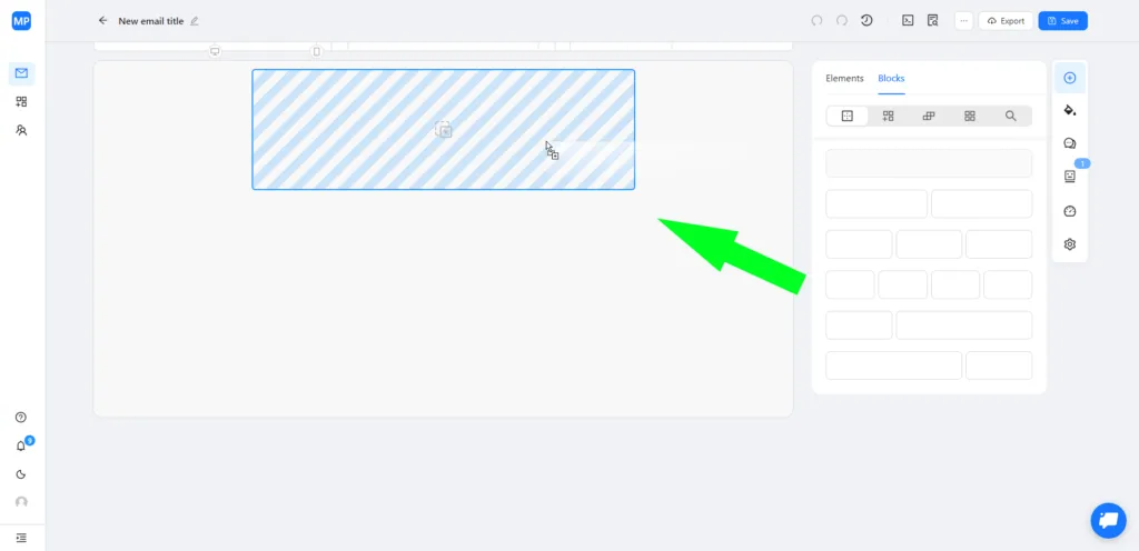 So ziehen Sie einen leeren Block in eine E-Mail in Blocks