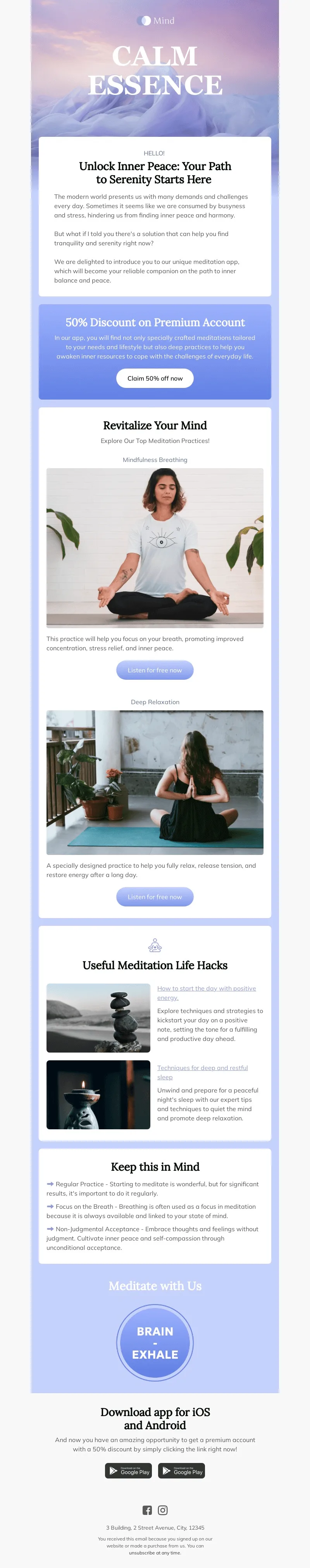 SaaS email template by Blocks that's suitable for digest newsletters.