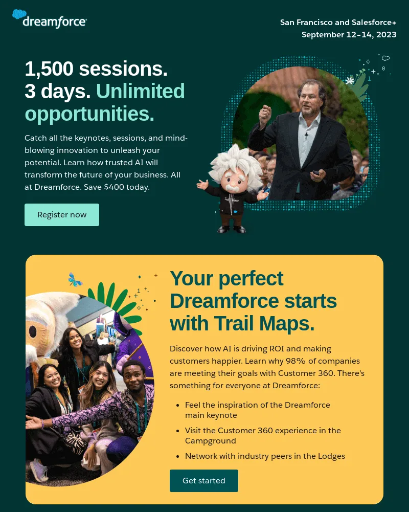 Хедер розсилки в листі Salesforce з анонсом 3-денної події