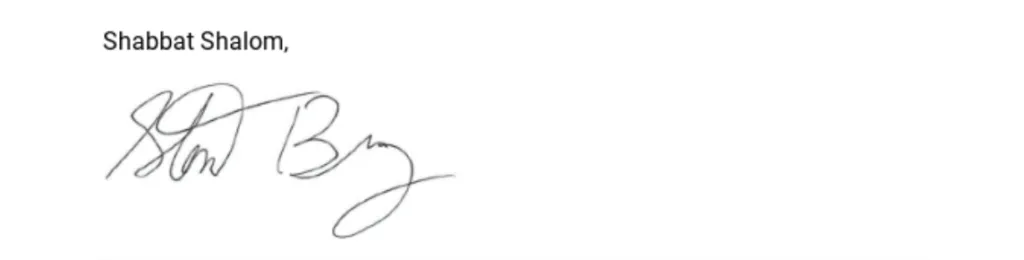 Signature de PDG dans un e-mail d’Aish Global