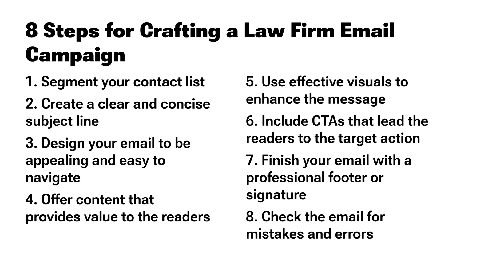 how to craft a a law firm email campaign in 8 steps