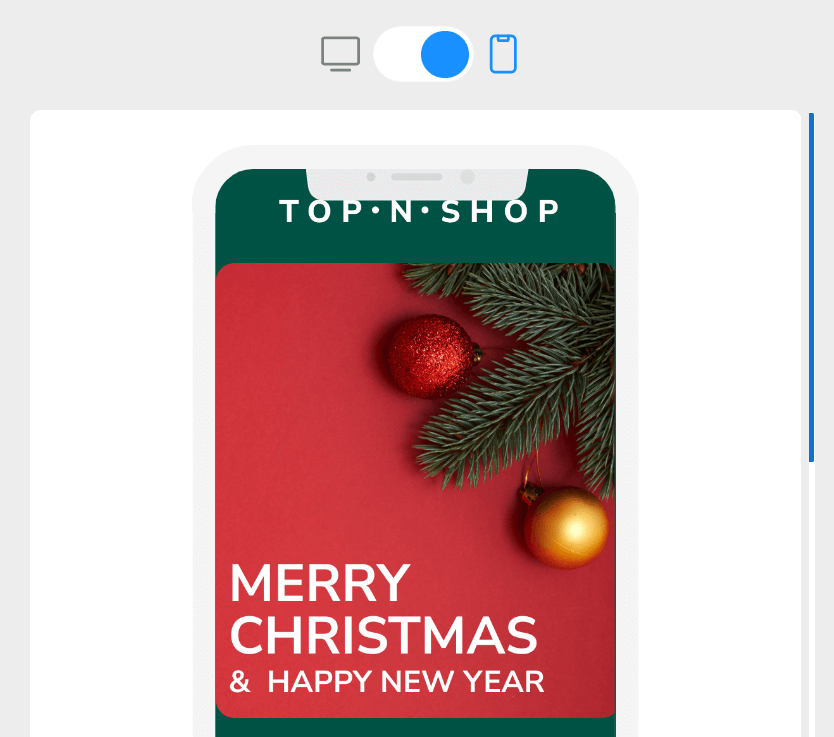Blocks responsive Christmas email template for Salesforce