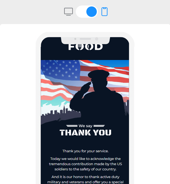 blocks veterans day email