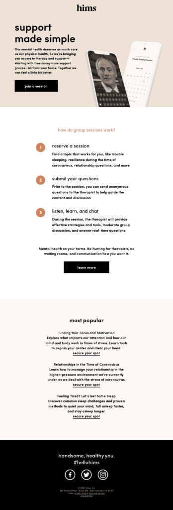 Modello di email di conferma appuntamento da terapeuta di TheraNest