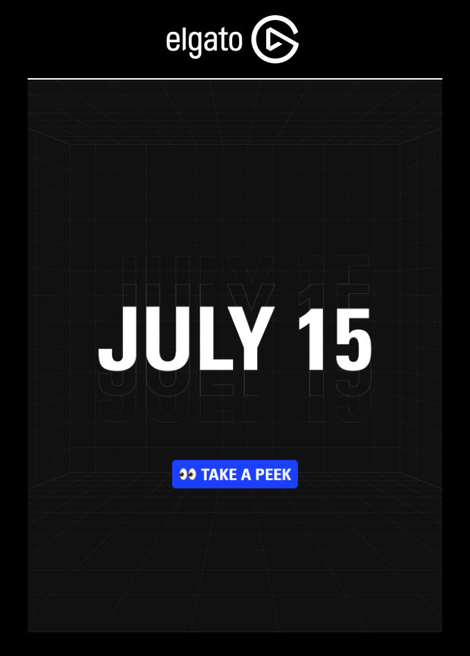 Elgato minimalistic coming soon email