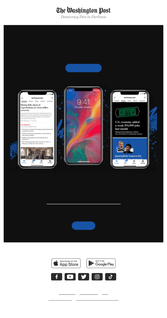 Email del Wall Street Journal sulla loro app mobile