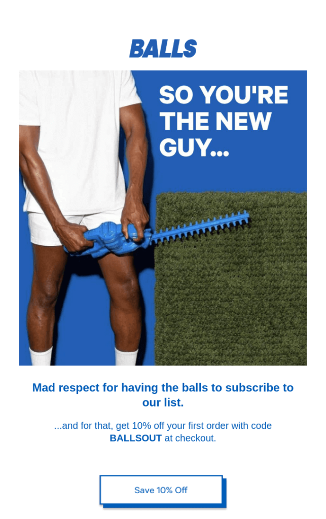 Osobista wiadomość e-mail od Balls