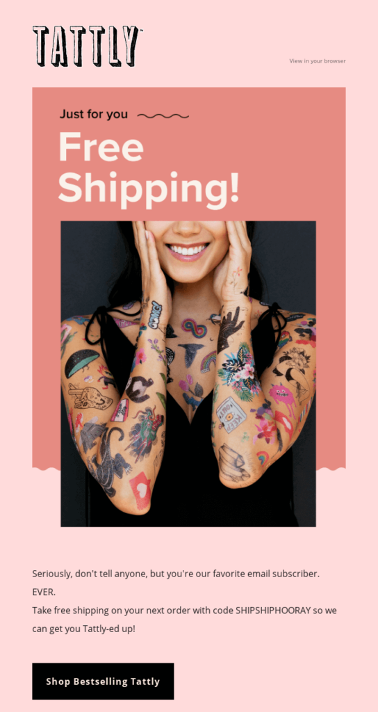 Osobista wiadomość e-mail od Tattly