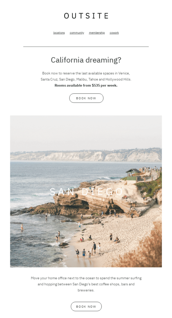 Email di ultima occasione di Outsite