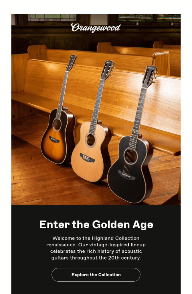 Marketing-E-Mail von Orangewood Guitars