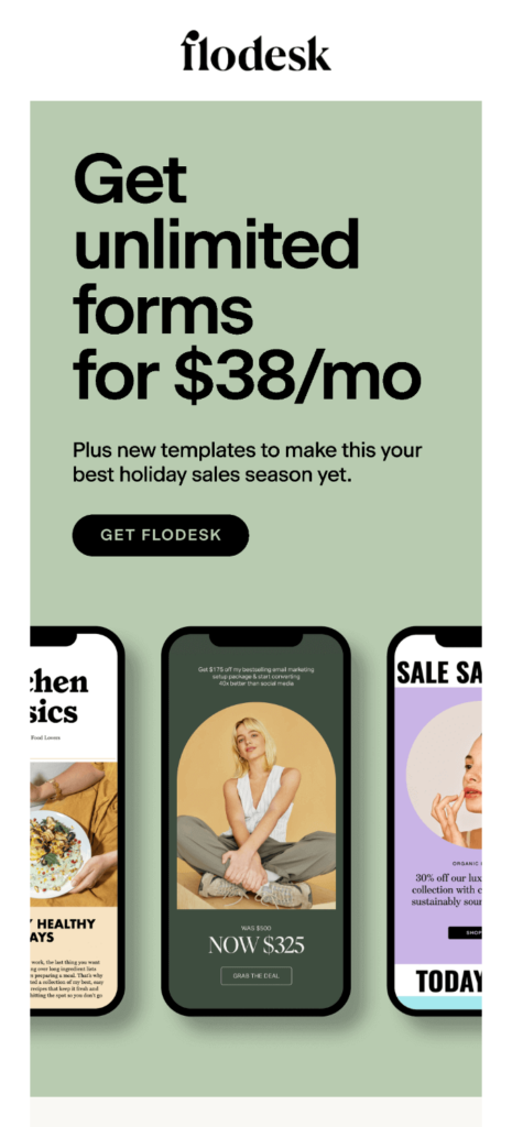 Marketing-E-Mail von Flodesk
