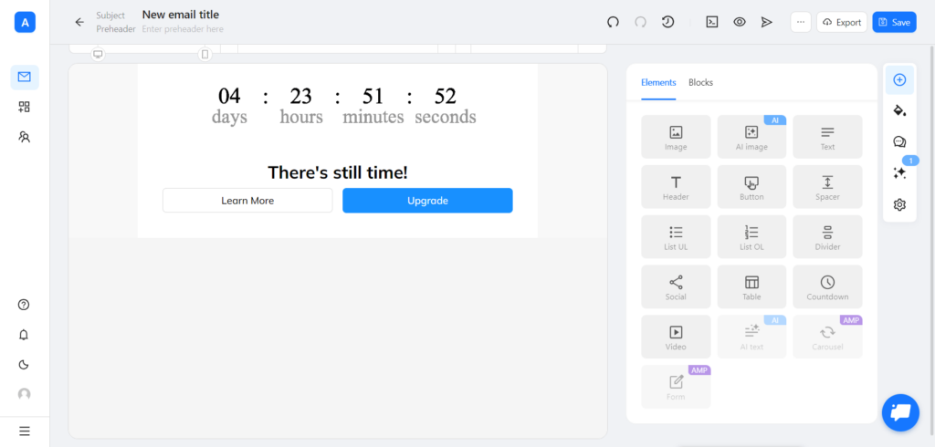 Countdown-Timer, erstellt in Blocks.