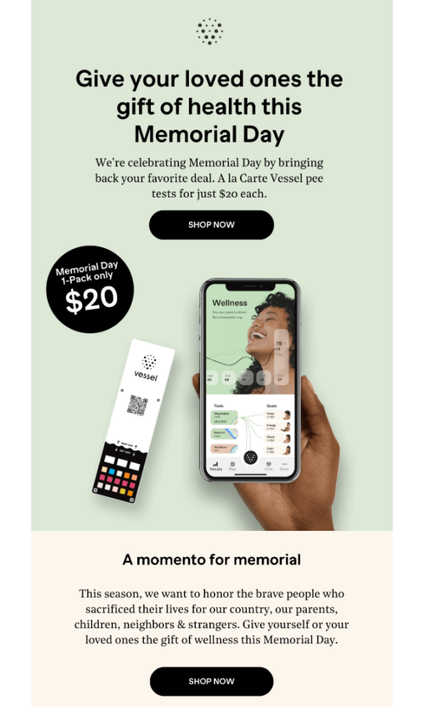 Memorial-Day-E-Mail von Vessel