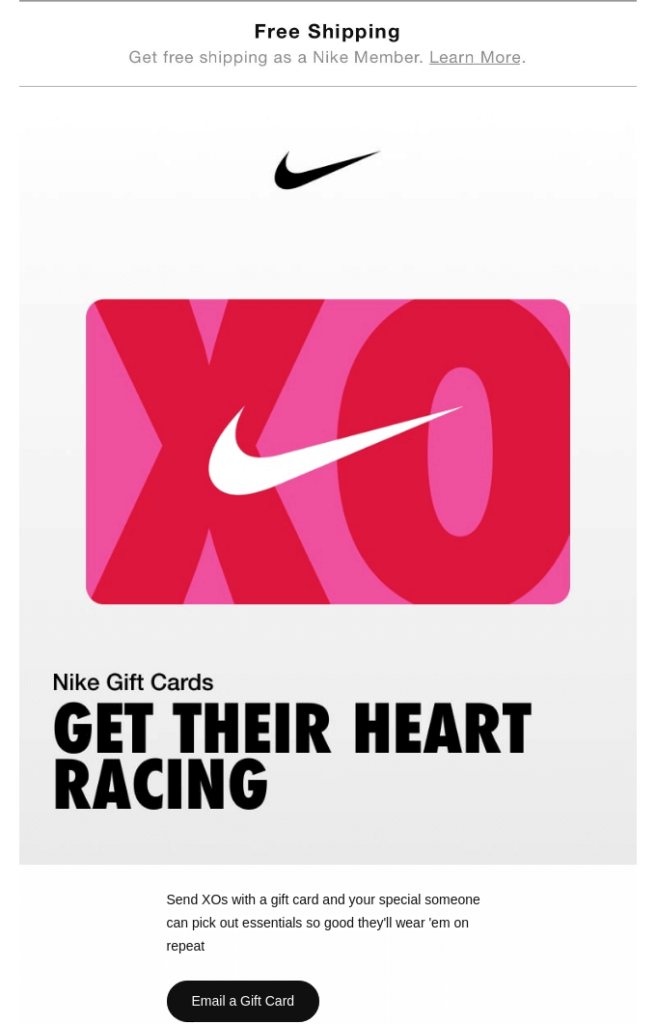 Email di San Valentino di Nike