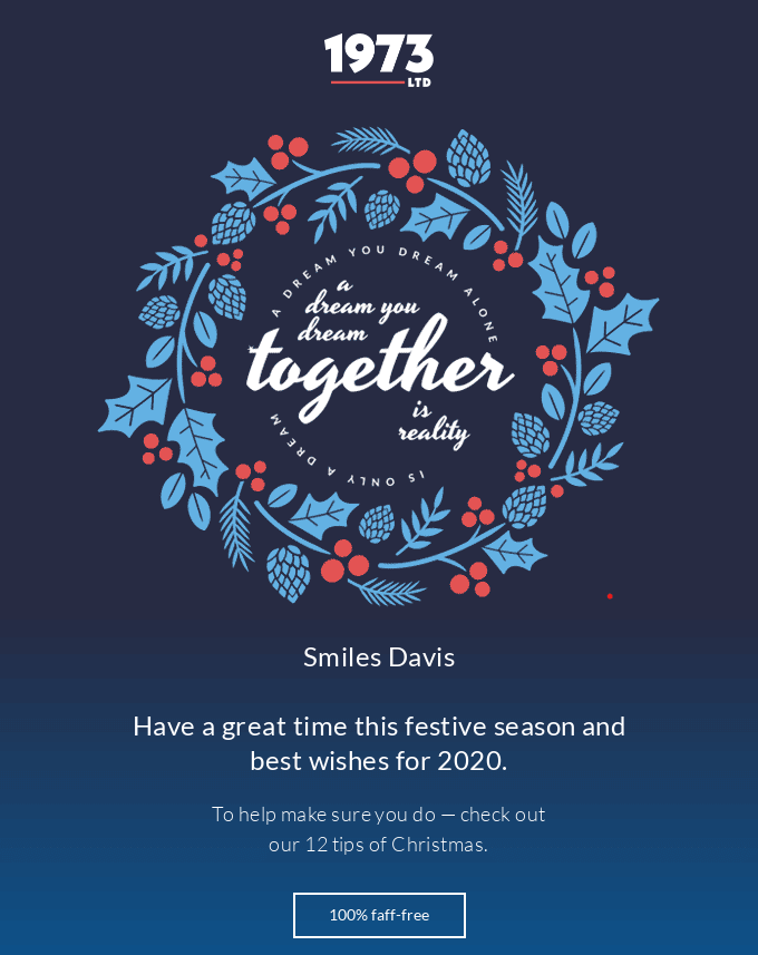 Winter email by 1973 Ltd